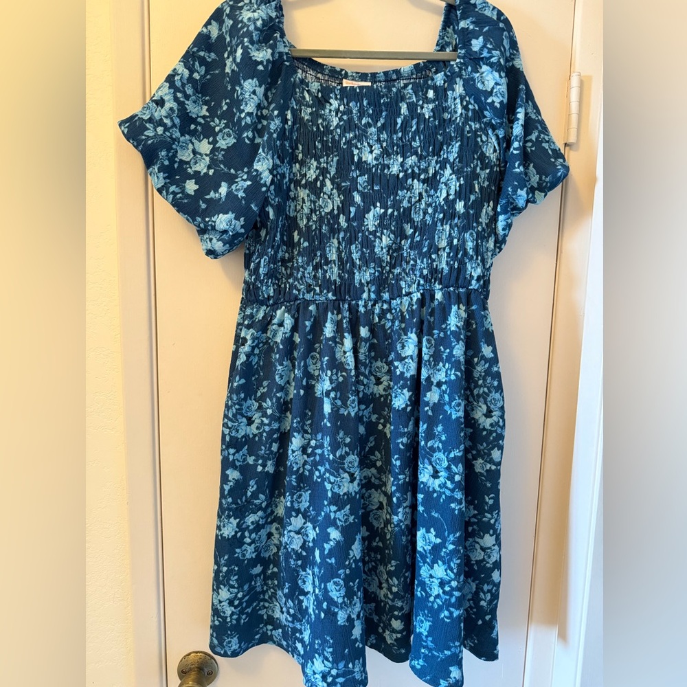 LuLaRoe Blue Patterened Dress